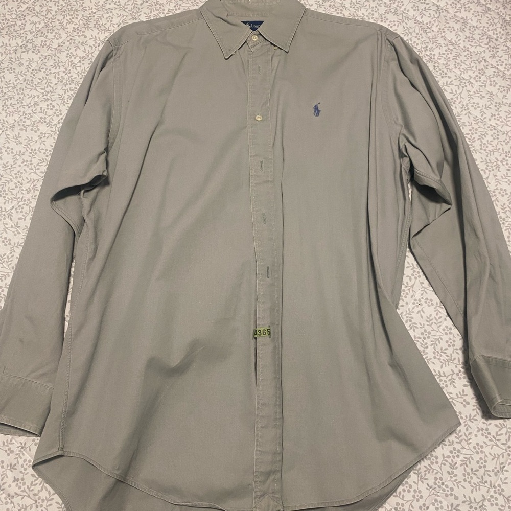 Ralph Lauren Men's Olive Button Down Shirt